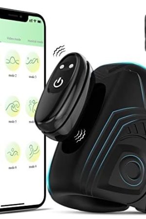 Male Masturbator,Penis Training Vibrator With App Control,Silicone Sex Toys For Men With 9 Vibration Modes,Male Masturbation With Detachable Bullet,Adult Sex Toys For Penis Stimulation Pleasure Black