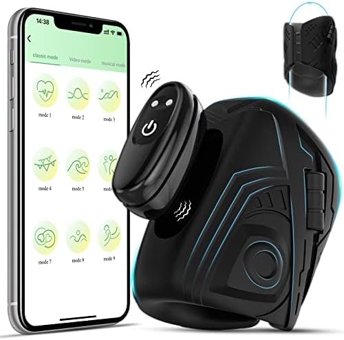 Male Masturbator,Penis Training Vibrator With App Control,Silicone Sex Toys For Men With 9 Vibration Modes,Male Masturbation With Detachable Bullet,Adult Sex Toys For Penis Stimulation Pleasure Black