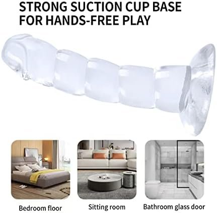 Cwamen 6.7In Small Realistic Dildo, Soft Lifelike Beginner Sex Toy Thin Penis Clear With Strong Suction Cup For Womens/Men/Gay,Adult Life Like Sex Anal Cute Toys & Games - Image 3