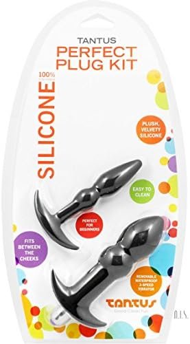 Tantus Sex/Adult Toys Perfect Plug Kit Butt Plugs- 100% Ultra-Premium Satin Finish Flexible Silicone Anal Safe For Beginners Includes 3-Speed Removable, Waterproof Vibrator - Onyx - Image 3