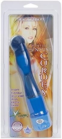 Doc Johnson Monique Sensual Curves Vibrator, Baby Blue - Image 3