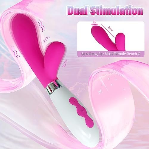 G-Spot Rabbit Vibrator Dildo Clitoris Stimulator, Silicone Nipple Massager With 10 Vibration Modes For Women, Waterproof Adult Sex Toys For Couples - Image 3