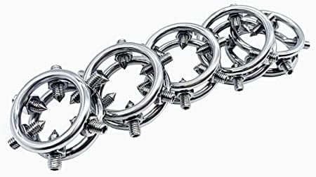 Kutocesy Stainless Steel Penis Ring With 6 Screws Metal Testicle Ring Erections Cock Ring Man Chastity Device Bondage Sex Toys (28Mm) - Image 2
