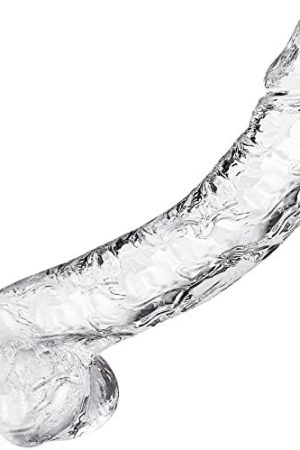 Dildo 9.4" Realistic Suction Cup G-Spot Dildo For Women, Big Anal Dildo For Men And Gay Couples Adult Sex Toys Perfect Lover Gift(Clear)