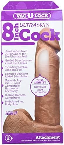 Doc Johnson Vac-U-Lock - The Realistic Cock - Ultraskyn - 8 Inch - F-Machine And Vac-U-Lock Harness Compatible Dildo - Caramel - Image 2