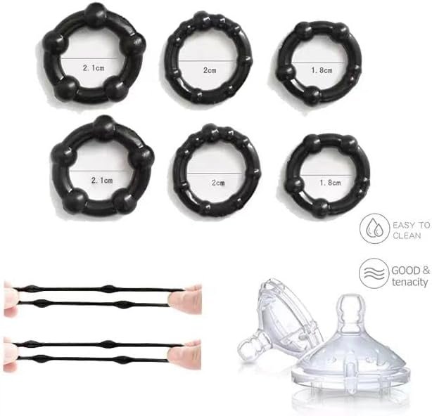 Cock Rings For Men Male Erection Soft Sex Cock Rings For Men'S Sensory Couple Pleasure Adjustable Rubber - Image 3