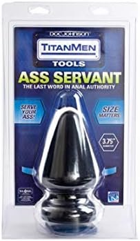 Doc Johnson Titanmen - Ass Servant - Massive Anal Plug - For Experienced Players - Traditional Shape - 3.7 Inch Width - Anal Toy - Black - Image 2