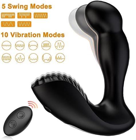 Prostate Massager Anal Vibrator - Wiggle Motion Anal Sex Toys With 5 Swing Motion & 10 Vibration Modes, Remote Control Vibrating Anal Butt Plug, Sex Toys For Men, Women, Couples Sexual Pleasures - Image 2