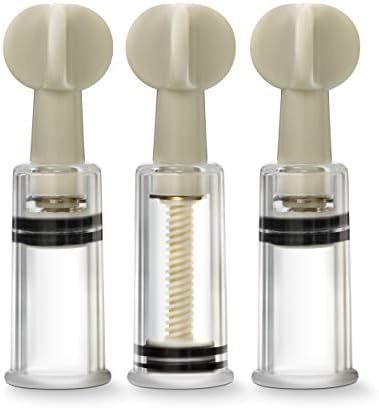 Blush Temptasia Clit & Nipple Twist Suckers - Set Of 3 Adjustable Suckers - Twist To Increase Vacuum - Heighten Sensitivity & Arousal - 1.25" Width Durable Acrylic Cylinders - Kinky Sex Toy For Women - Image 3