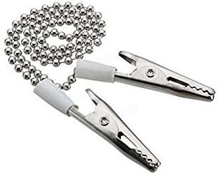 4Pcs Adjustable Metal Neck Strap Napkin Clip Lanyard Neck Strap Baby Elderly Adult Towel Apron Bib Clip And Dental Ball Chain Clips