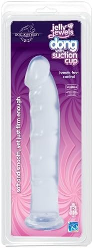 Doc Johnson Jelly Jewels - 8 Inch Dildo W/O Balls - 8" Long And 1.5" Long - Suction Cup Base - Great For Beginners And Deep Throat Training - Diamond - Image 2