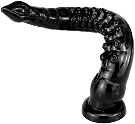 12.4" Extra Long Octopus Dildo Realistic Female Dildo Sex Toy, Rubber Tentacle Dildo Anal Plug Toy For Couples, Flexible Suction Cup Dildo Adult Sex Toys (Black) - Image 3