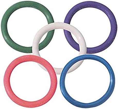 Spartacus Rubber Cock Ring, 1.25", 5 Multicolor Pack