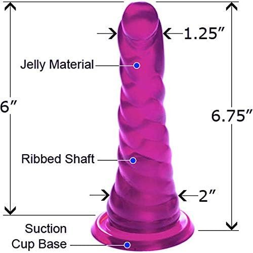 Jelly Corkscrew Dong With Suction Cup 6 Inch Seductive Violet - Image 2