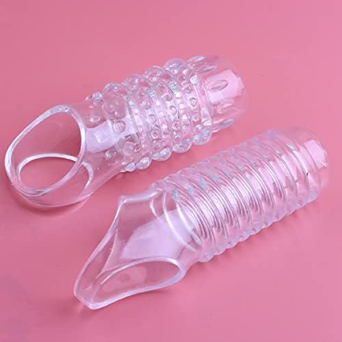 New Soft Big Realistic Sleeve Extender Sheath For Men Male Enhancement Extension Sleeve Transparent 2Pcs 1132 - Image 3