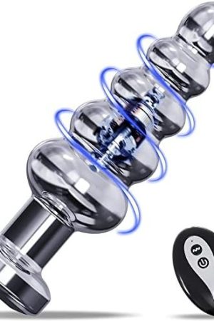 Vibrating Anal Vibrator Metal Anal Plug, Anal Beads Stimulator With 10 Vibration Modes Prostate Massager Graduated Design Remote Control Butt Plug Rechargeable G-Spot Anus Adult Sex Toy For Men, Women