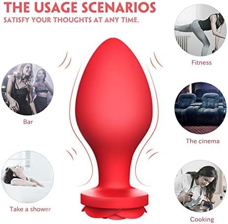 Rose Toys Anal Plug Sex Stimulator For Women, Silicone Butt Plug High-End Training Kit, Adult Sex Toy, 3 Pack Different Size Luxury Anal Toys With Red Rose Base Prostate Sex Toys For Man Or Gays - Image 3