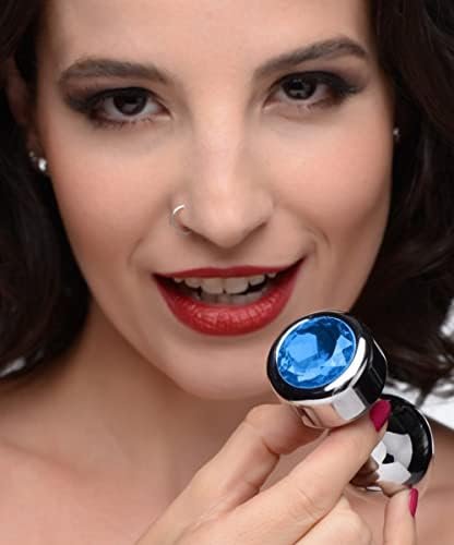 Lynx Blue Gem Weighted Anal Plug - Small - Image 2