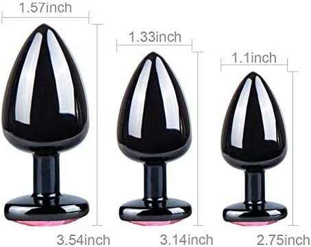 Heart Shaped Anal Plugs Butt Plug Anal Trainer Sets Personal Massager For Unisex Masturbation Sex Factory(Pink) - Image 3