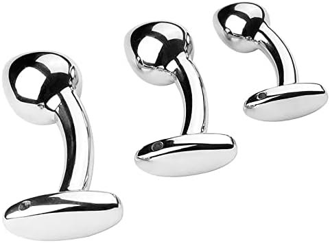 Anal Sex Training Set 3Pcs Metal Butt Plug, Expanding Anal Plug Trainer Kit Adult Sex Toys For Men And Women Gift Silver - Image 2