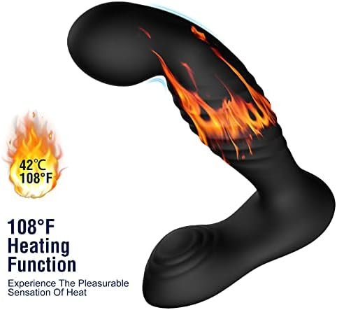 Eupher Wiggle Motion Prostate Massager Anal Vibrator, Male 45?? Heating Anal Butt Plug With 10 Thump Tapping & Vibrations, Remote Control Vibrating P Spot Stimulator Adult Sex Toys For Hands Free Play - Image 3