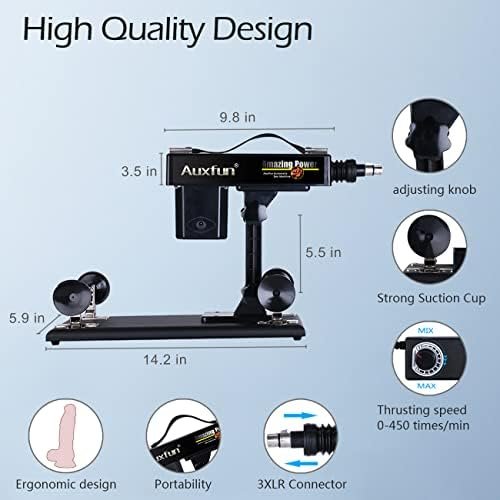 Auxfun Sex Machine Device Sex Toys With Realistic Dildos For Women Men, 3Xlr Adjustable Thrusting Machines Male Masturbtion Cup Automatic Fucking Machine Gun - Image 2