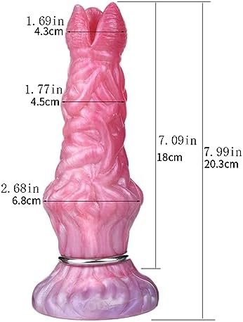 Flower Bud Dildo With 5 Balls Adult Sex Toy, Inflate Pump Dildo With 5 Silicone Eggs For Women, Alien Dildo With Suction Cup For Hands-Free Play - Red - Image 2