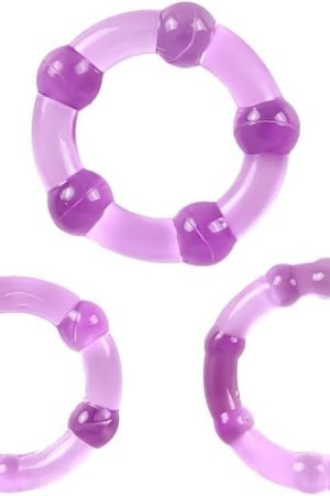 3 Pcs Silicone Penis Rings Set, Soft And Waterproof, Sex Erection Enhancing Premium Adult Sex Toys (Purple)