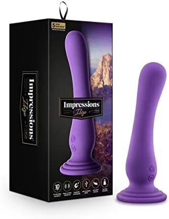 Blush Amsterdam - 6.5 Inch Ultrasilk Smooth Puria Silicone Vibrating G Spot P Spot Dildo - 10 Rumbletech Vibration Modes - Waterproof Rechargeable Harness Compatible Suction Cup Vibrator For Him Her