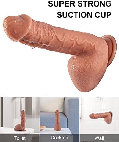 Big Thick Huge Dildo,6.5'' Girth 9'' Length Realistic Premium Silicone&Waterproof Storage Bag,Big Penis Adult Sex Toys G-Spot Giant Dick Cock Strong Suction Cup For Hand-Free - Image 2