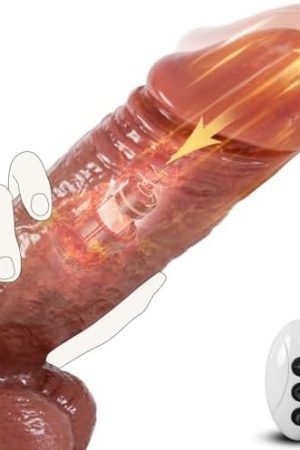 2.36" Diameter Thick Thrusting Dildo Vibrator, Huge Realistic Dildos With Thrusting And Vibration, Heating Big Anal Dildo For Advanced Players, Large Size Silicone Dildo Adult Sex Toy For Women Men