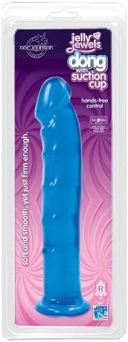 Doc Johnson Jelly Jewels - 8 Inch Dildo W/O Balls - 8" Long And 1.5" Long - Suction Cup Base - Great For Beginners And Deep Throat Training - Ruby - Image 2