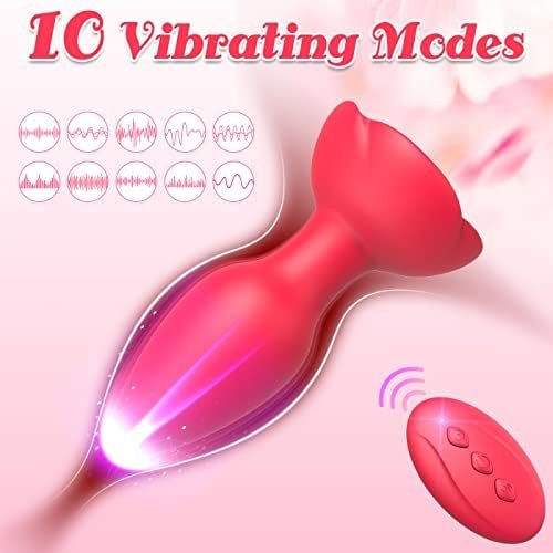 Sex Toys Vibrating Anal Plug - Anal Sex Toys Prostate Massager, Remote Control Anal Butt With 10 Modes & Rose Base, Waterproof Silicone Rose Adult Sex Toys & Games(Black) - Image 3