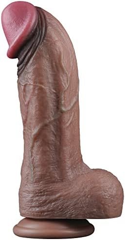 13" Handmade Dual Layered Xxl Silicone Realistic Dildo With Hyper-Realistic Veins Monster Anal Dildo Huge Suction Cup Dildo Anal Toy Plugs Large Strap On Thick Dildo Best Long Giant Dildo