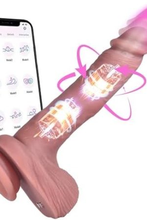 8.66" Thrusting Dildo Vibrating Dildo Sex Toy For Women 8.66" Thrusting Realistic Dildos App Controlled G Spot Vibrator 3 In 1 Realistic Silicone Vibrating Dildos With 9 Thrusting & 9 Vibrating Modes