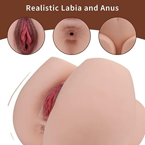 Sex Doll Male Masturbator, 9.6Lb Pocket Pussy Ass With Vagina Anal Sex Stroker, Male Sex Toys Realistic Female Body Torso Hip Sex Toys For Men Masturbation (Wheat) - Image 2