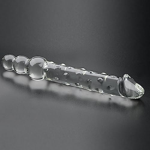 Fst 7.87 Inches Long Glass Anal Butt Plug With 3 Balls Anal Dildo Big Swirl Crystal Penis Thruster Pleasure Wand Anal Plug Vaginal Sex Toy Anal Dildo For Adult Men Women - Image 3