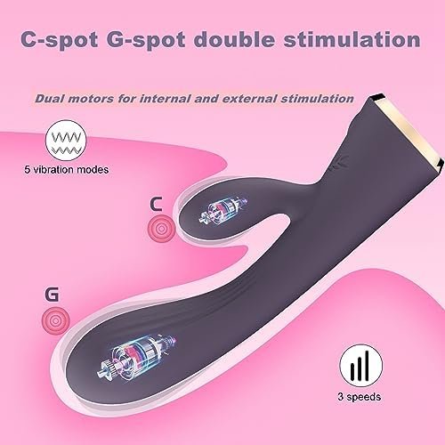 Cosydeka G Spot Rabbit Vibrator - Dual Stimulation For Women Clitoral Stimulation And Couple Pleasure(Deep Purple) - Image 2