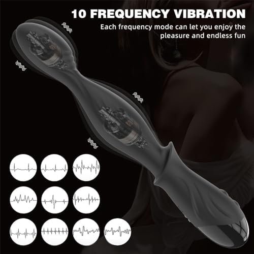 Domlust Vibrating Anal Beads Adult Toys - Handheld Prostate Massager Anal Plug Male Sex Toys G-Spot Vibrator For Women, Graduated Beads Auto Heat Anal Dildo For Beginners, Bendable Soft Silent Fun. - Image 2