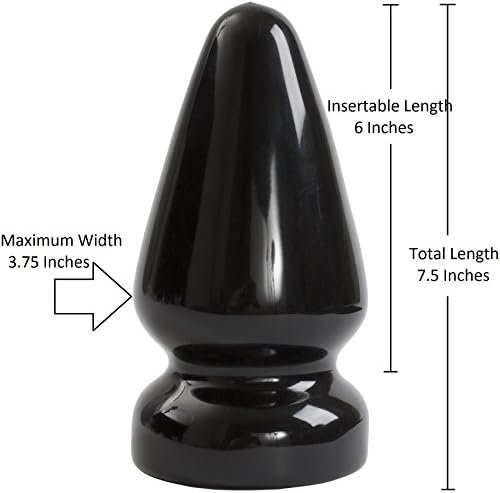 Doc Johnson Titanmen - Ass Servant - Massive Anal Plug - For Experienced Players - Traditional Shape - 3.7 Inch Width - Anal Toy - Black - Image 3