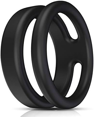 Silicone Dual Cock Ring For Longer, Harder, Stronger Erections, Erection Enhancing - Soft Silicone, Waterproof-1.5In