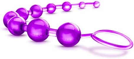 Blush Basic Beads - 12 Inch Non Porous Body Safe Anal Beads - Smooth And Seamless - Graduated Beads Up To 1" Maximum Width - Beginners Anal Play Sex Toys For Women Couples - Clear Purple - Image 2