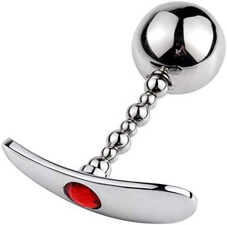 Luxury Stainless Steel Anal Hook Anchor Ball Shaped With 3 Different Sizes Anal Trainer Jewel Butt Plug S&M Adult Gay Anal Plugs Woman Men Sex Gifts Things(L)