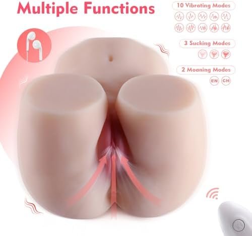 Buladoll Vibrating Sex Doll Real Sex Ass Life Size Automatic Sex Butt Sucking Male Sex Toys Male Masturbator Stroker Pocket Pussy Lifelike Sex Doll Ass 7.05Lb - Image 3