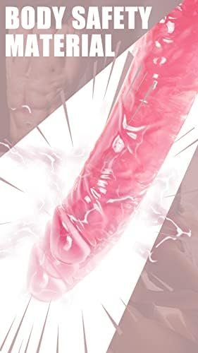 Realistic Clear Silicone Purple Dildo - Bed Secret G Spot Adult Sex Toy For Women Pleasure, 7.9 Inch Soft Small Jelly Dildo With Suction For Beginners & Men Anal Plug Sensory Toys - Image 3