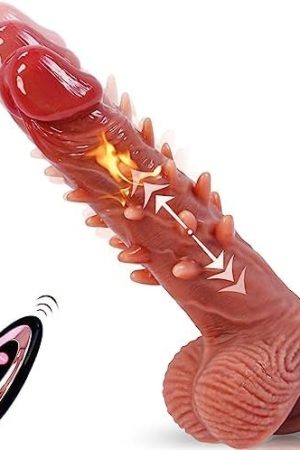 Auisjhd 8.6 Inch Thrusting Dildo Vibrator With 9 Vibrations Vibrating And Heating Sex Toy For Women, Stretchable Dildo Sex Toys For G-Spot Stimulation.
