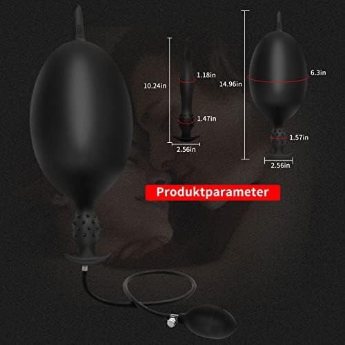 Silicone Inflatable Butt Plug, Expansion Stimulate Augmentation,Adult Sex Toys & Games Black - Image 3