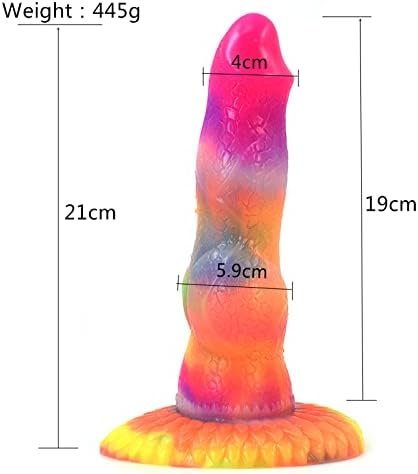 Dragon Luminous Dildo 8.26" Silicone Big Realistic Animal Dildo Half Dog Half Human Knot Dildo With Suction Cup, Thick Long Butt Plug Anal Toys For Gay Men And Women Couples. - Image 2