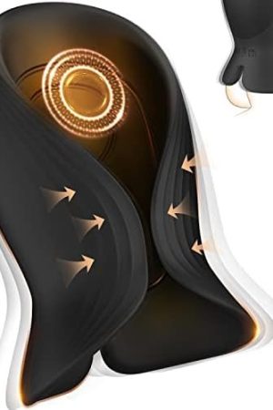 Penis Training Vibrator With 12 Powerful Vibrations, Testicle Coverage & Multifunctional Male Vibrator For Male Masturbation, Ulovime Male Sex Toy For Penis Stimulation & Endurance Training Black
