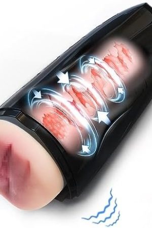 Automatic Male Masturbators Cup, Adult Sex Toys Realistic Textured Pocket Pussy, Man Masturbation Stroker With 12 Powerful Vibration Modes, Blowjob Toy Mens Masturbators Adult Male Sex Toys For Men